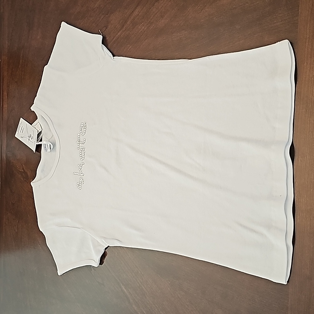 SKATE crystal white short-sleeve t-shirt, M